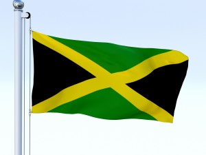 animated jamaica flag 3D Модель