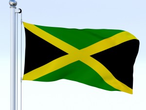 animated jamaica flag 3D Модель