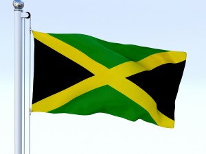 animated jamaica flag 3D Модель