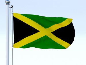 animated jamaica flag 3D Модель