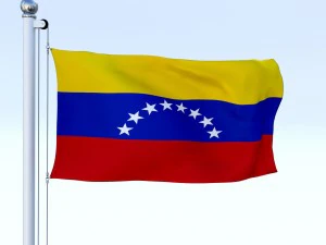 animated venezuela flag 3D Model