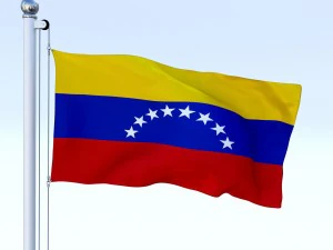 animated venezuela flag 3D Model