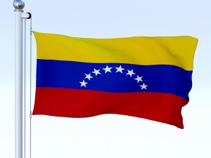 animated venezuela flag 3D Model