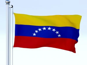 animated venezuela flag 3D Model