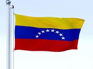 animated venezuela flag 3D Model