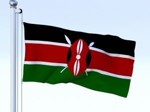 animated kenya flag 3D मॉडल