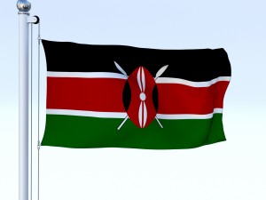 animated kenya flag 3D Модель