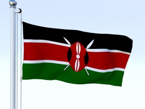 animated kenya flag 3D Модель