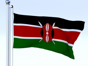 animated kenya flag 3D Модель