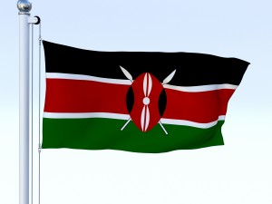 animated kenya flag 3D Модель