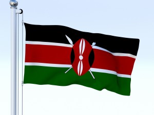 animated kenya flag 3D Модель