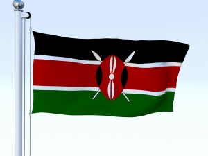 animated kenya flag 3D Модель