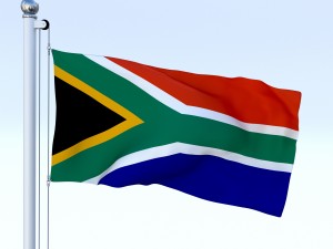 animated south africa flag 3D Model