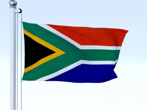 animated south africa flag 3D Model