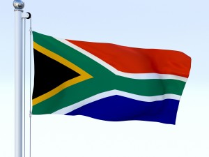 animated south africa flag 3D Model