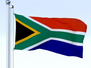 animated south africa flag 3D Model