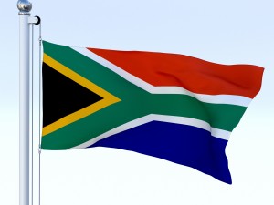 animated south africa flag 3D Model