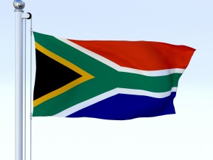 animated south africa flag 3D Model