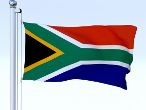 animated south africa flag 3D Model