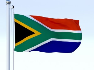 animated south africa flag 3D Model