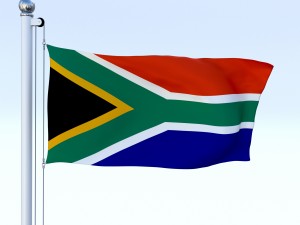 animated south africa flag 3D Model