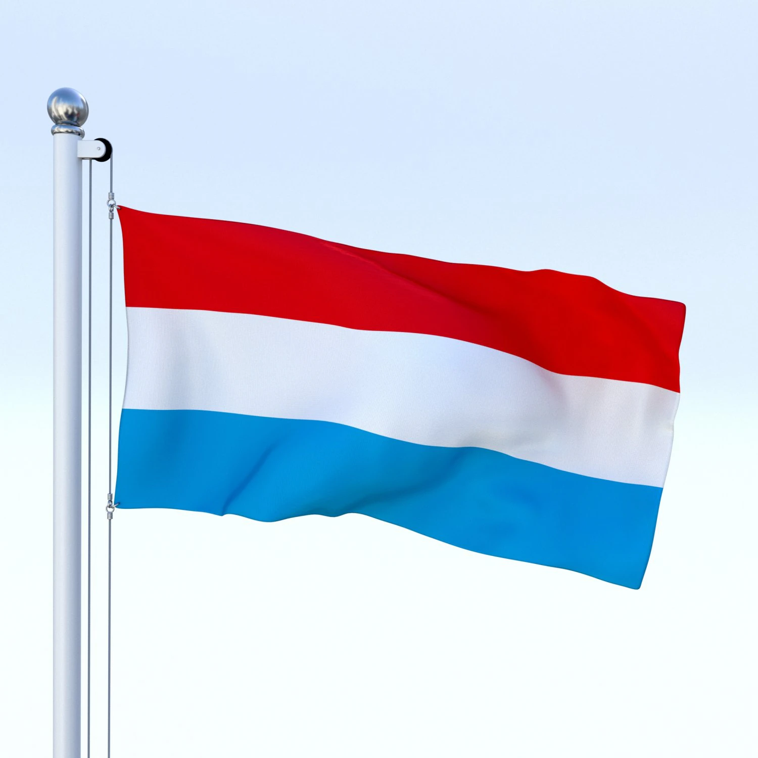 animated luxemburg flag 3D Model .c4d .max .obj .3ds .fbx .stl .blend