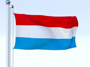 animated luxemburg flag 3D Model