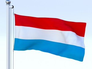animated luxemburg flag 3D Model