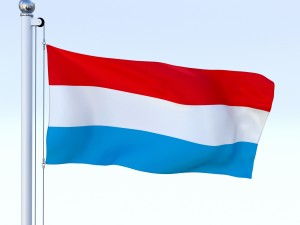 animated luxemburg flag 3D Model