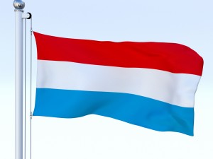 animated luxemburg flag 3D Model