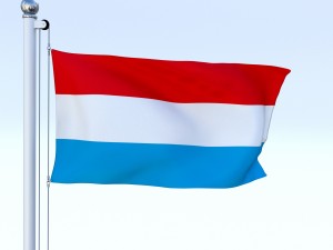 animated luxemburg flag 3D Model
