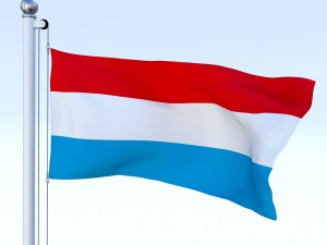 animated luxemburg flag 3D Model