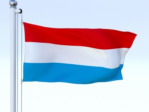 animated luxemburg flag 3D Model