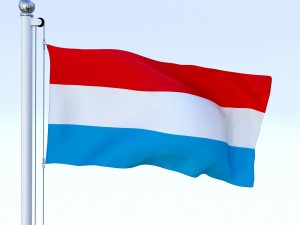 animated luxemburg flag 3D Model