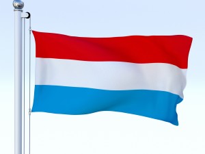 animated luxemburg flag 3D Model