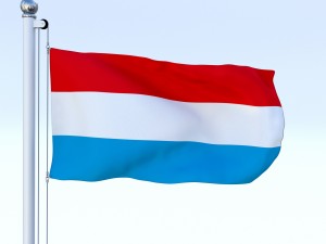 animated luxemburg flag 3D Model