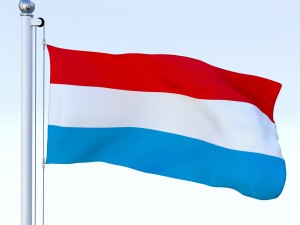 animated luxemburg flag 3D Model