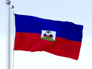geanimeerde vlag van Ha&iuml;ti 3D Model