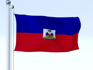 animated haiti flag 3D Model