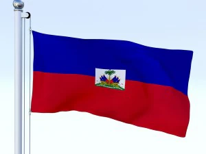 animated haiti flag 3D Model