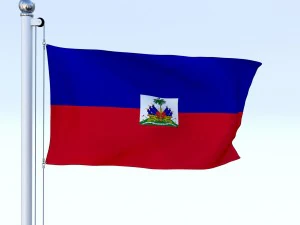 animated haiti flag 3D Model