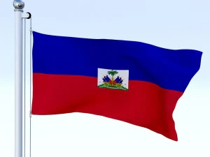 animated haiti flag 3D Model