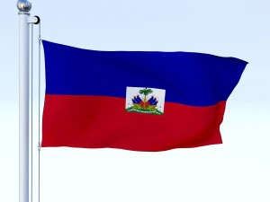 animated haiti flag 3D Model