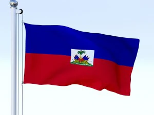 animated haiti flag 3D Model
