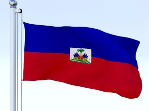 animated haiti flag 3D Model