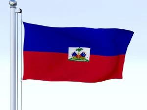 animated haiti flag 3D Model