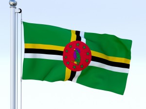 animated dominica flag 3D मॉडल