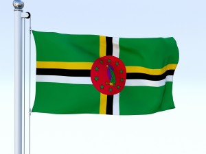 animated dominica flag 3D मॉडल