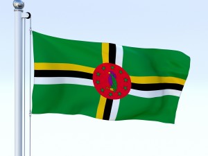 animated dominica flag 3D मॉडल