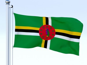 animated dominica flag 3D मॉडल